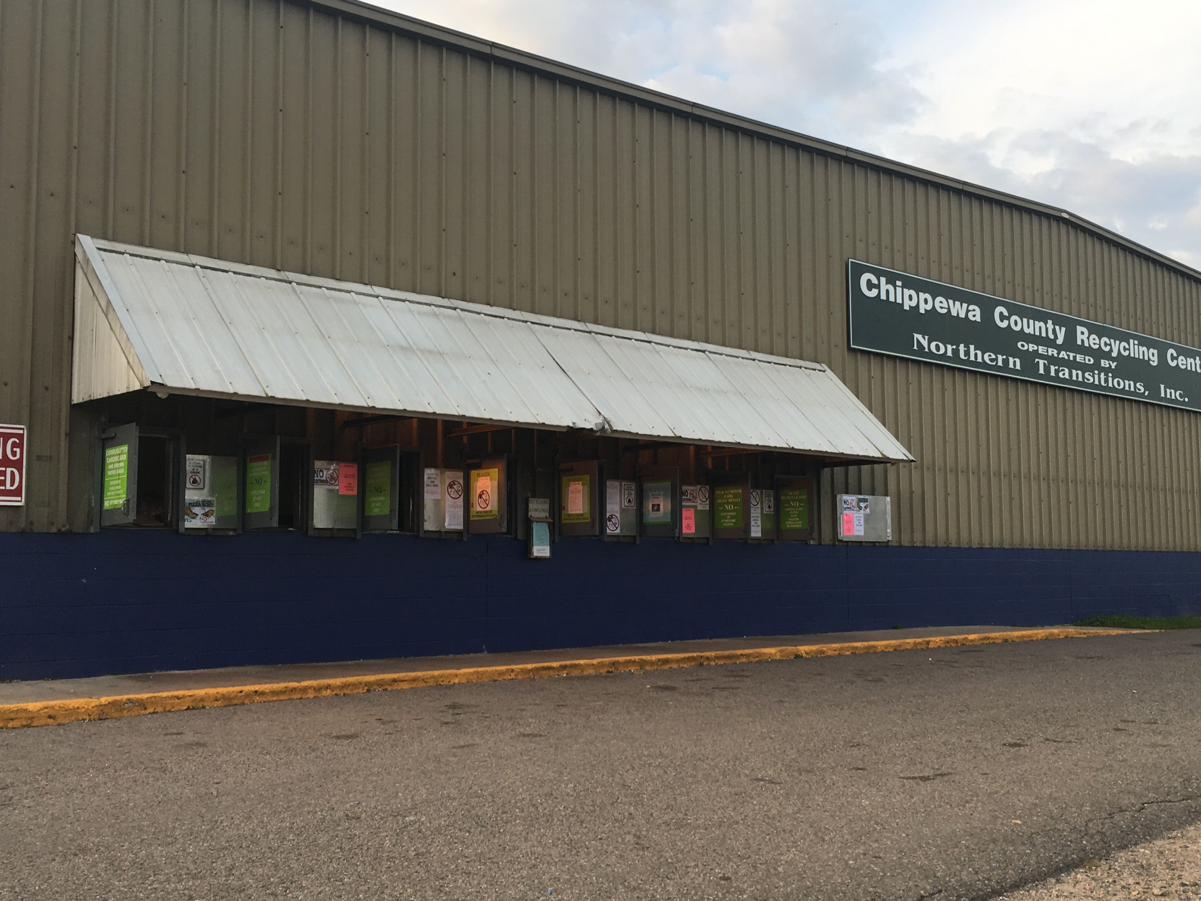 Image is of the drop windows found at Chippewa County Recycling Center